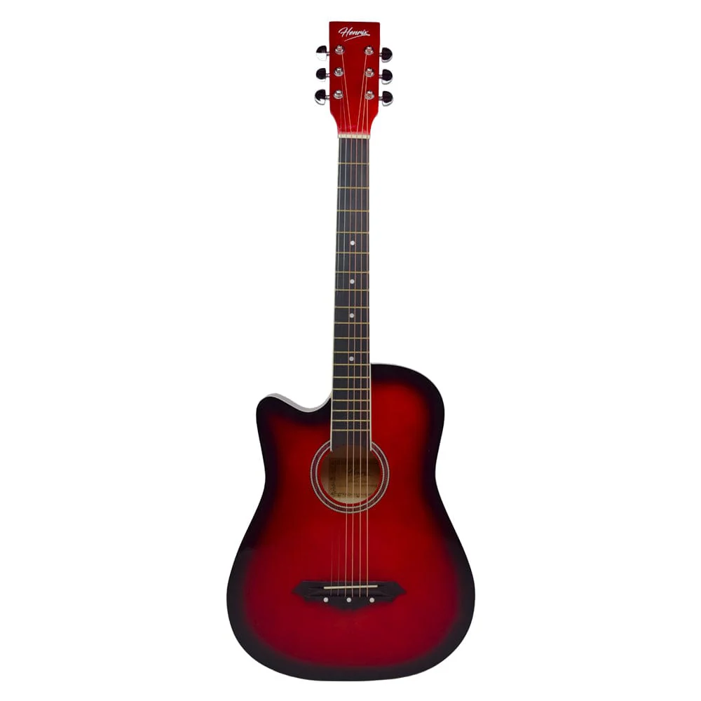 Henrix 38C 38 Inch Cutaway Acoustic Guitar with Dual Action Truss Rod, Gigbag, Picks, String Set, Strap, Cloth & Ebook - Image 117