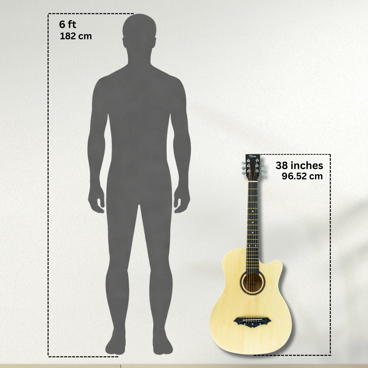 Henrix 38C 38 Inch Cutaway Acoustic Guitar with Dual Action Truss Rod, Gigbag, Picks, String Set, Strap, Cloth & Ebook - Image 19
