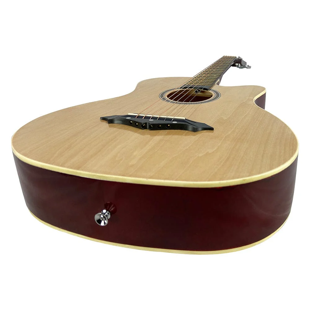 Henrix 38C 38 Inch Cutaway Acoustic Guitar with Dual Action Truss Rod, Gigbag, Picks, String Set, Strap, Cloth & Ebook - Image 20