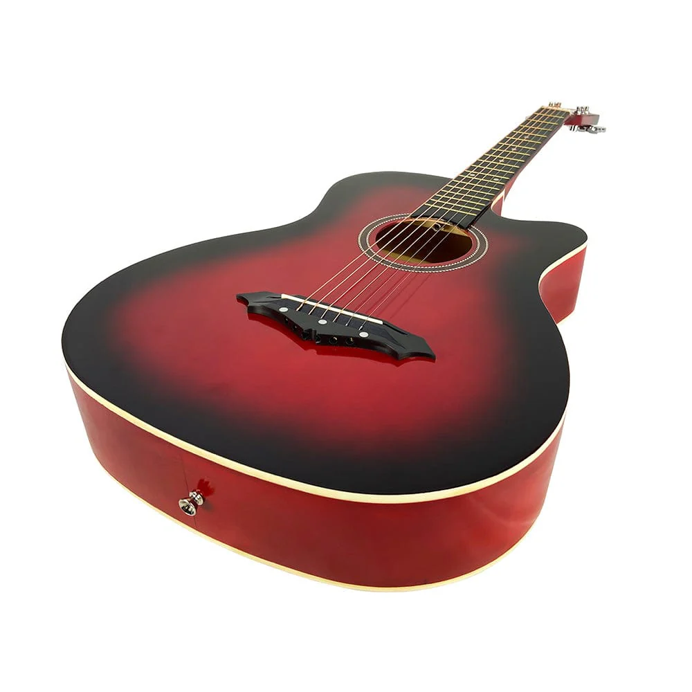 Henrix 38C 38 Inch Cutaway Acoustic Guitar with Dual Action Truss Rod, Gigbag, Picks, String Set, Strap, Cloth & Ebook - Image 28