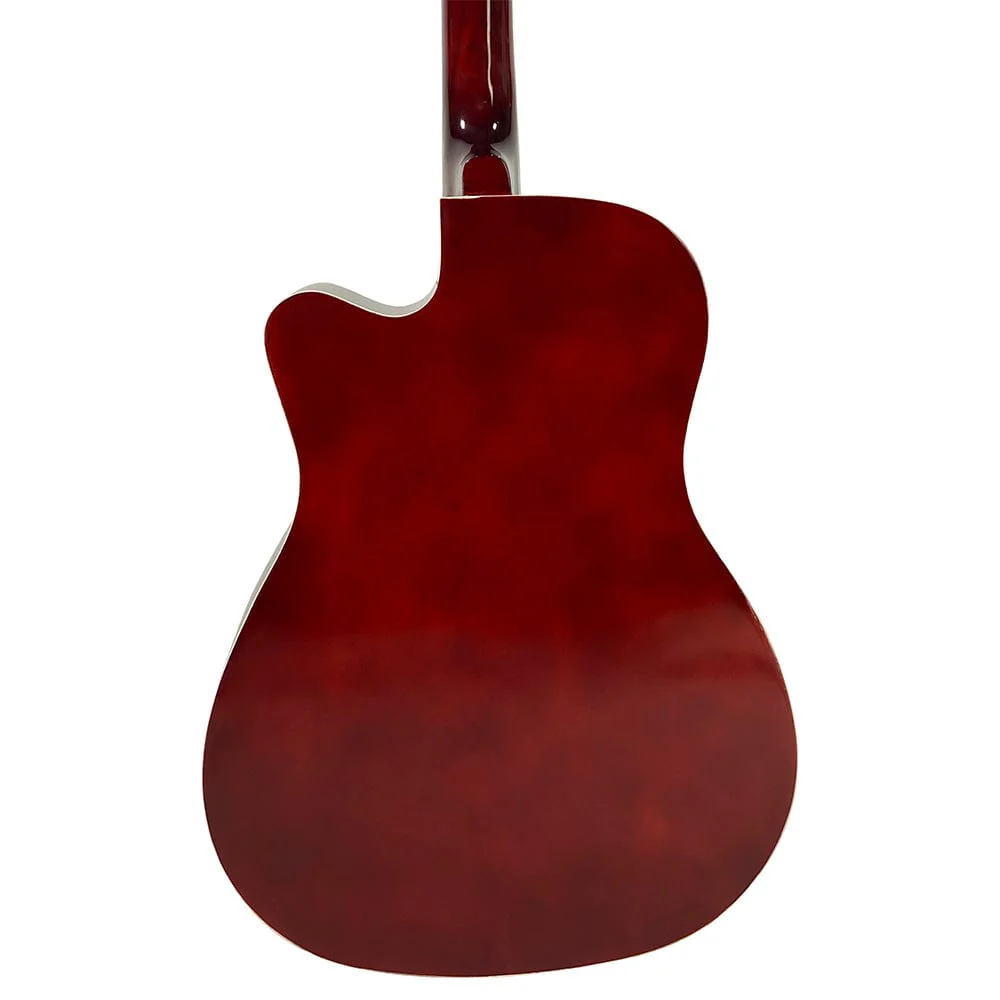 Henrix 38C 38 Inch Cutaway Acoustic Guitar with Dual Action Truss Rod, Gigbag, Picks, String Set, Strap, Cloth & Ebook - Image 29