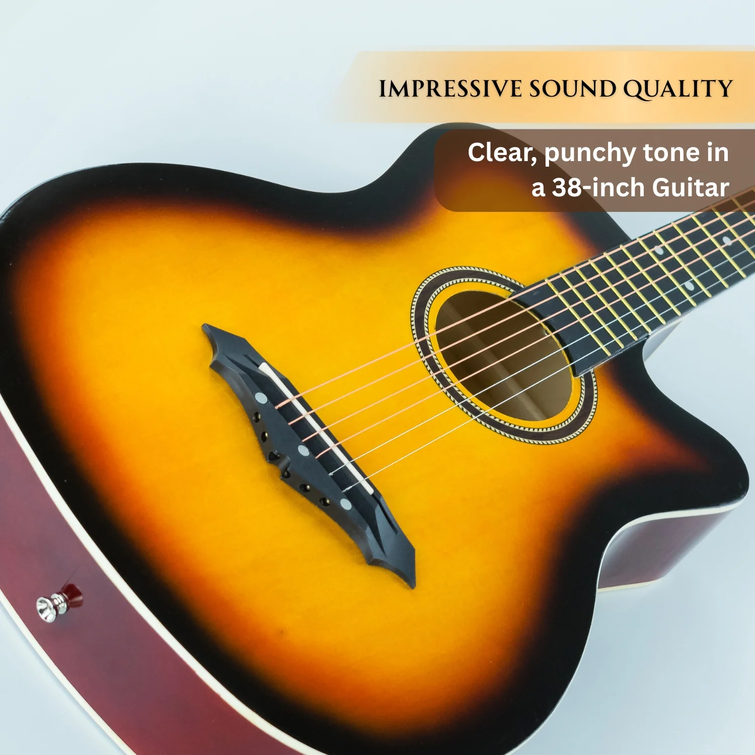 Henrix 38C 38 Inch Cutaway Acoustic Guitar with Dual Action Truss Rod, Gigbag, Picks, String Set, Strap, Cloth & Ebook - Image 37
