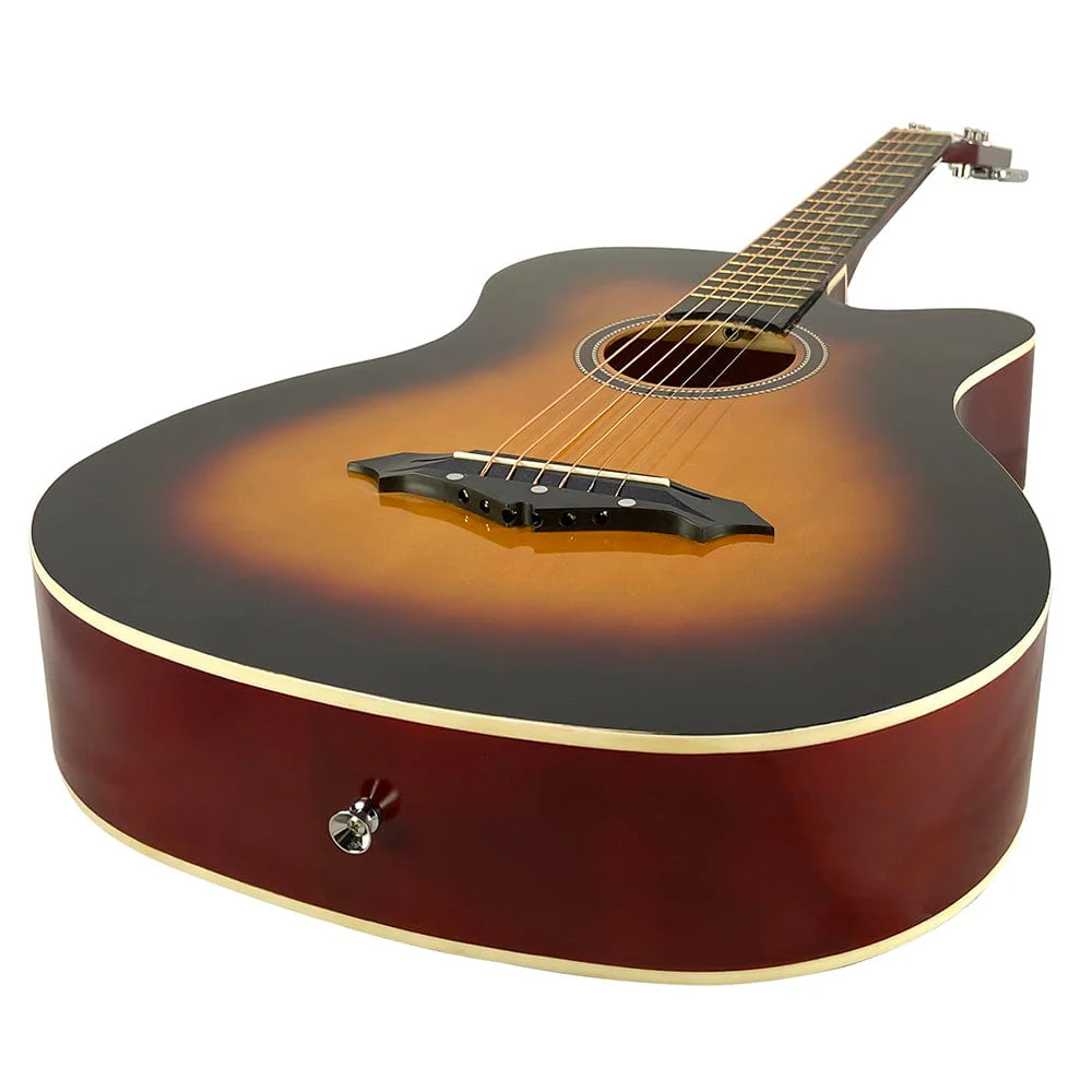 Henrix 38C 38 Inch Cutaway Acoustic Guitar with Dual Action Truss Rod, Gigbag, Picks, String Set, Strap, Cloth & Ebook - Image 43