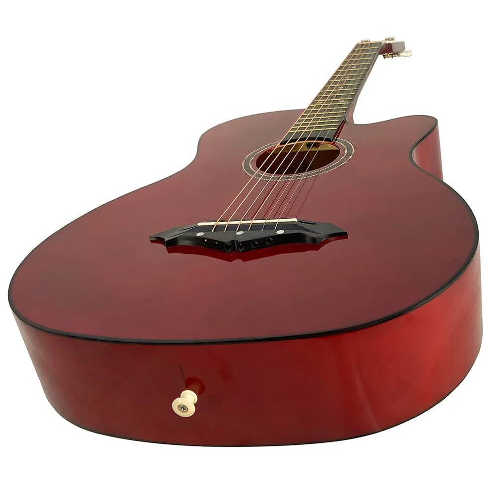 Henrix 38C 38 Inch Cutaway Acoustic Guitar with Dual Action Truss Rod, Gigbag, Picks, String Set, Strap, Cloth & Ebook - Image 52