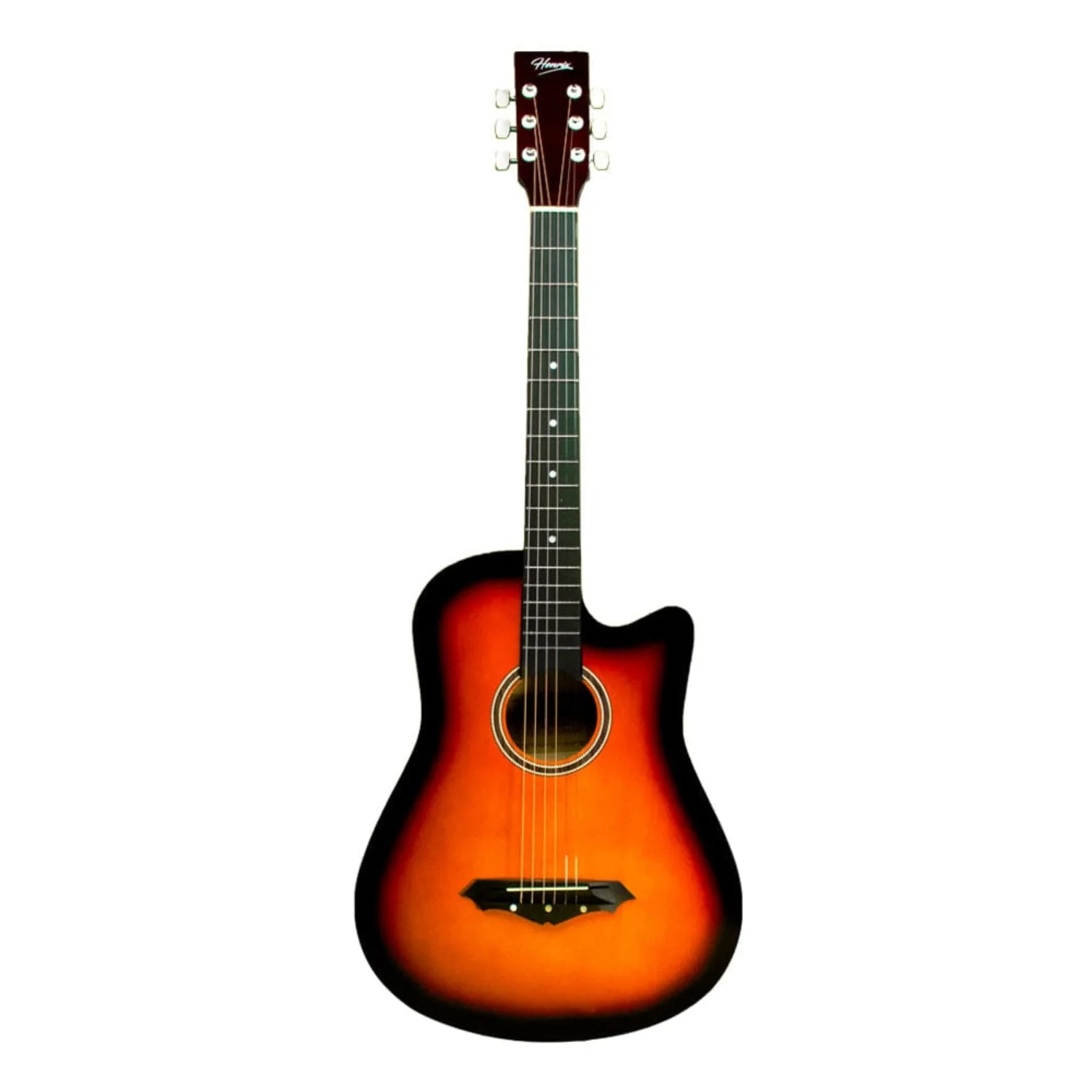 Henrix 38C 38 Inch Cutaway Acoustic Guitar with Dual Action Truss Rod, Gigbag, Picks, String Set, Strap, Cloth & Ebook - Image 81
