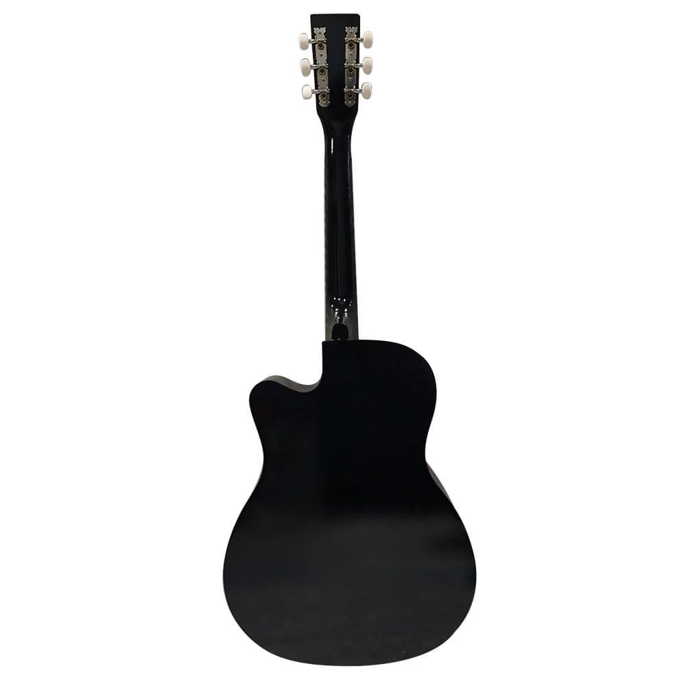 Henrix 38C Cutaway Acoustic Guitar - Black - Open Box - Image 4