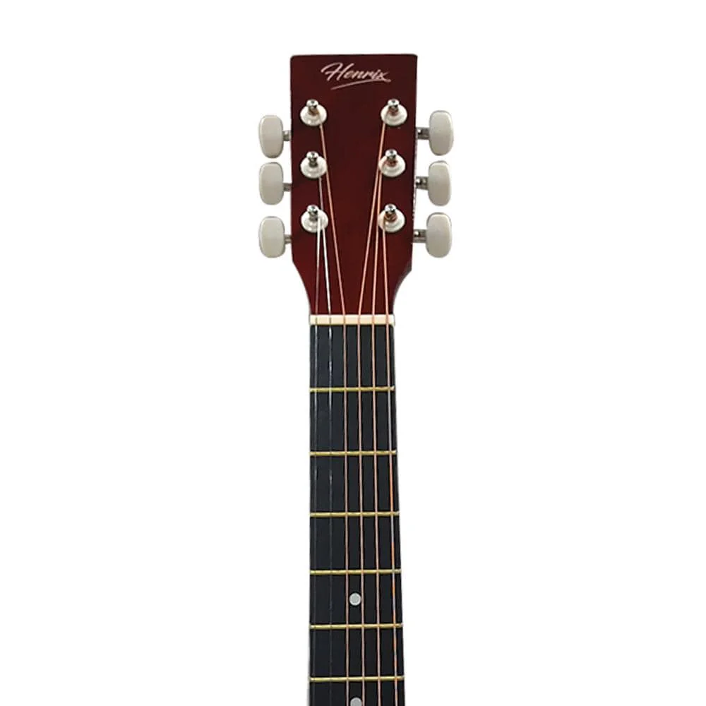 Henrix 38C Left-Handed Cutaway Acoustic Guitar - Open Box - Image 6