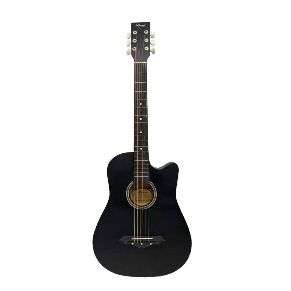 Henrix 38C Cutaway Acoustic Guitar - Matte Black - Open Box