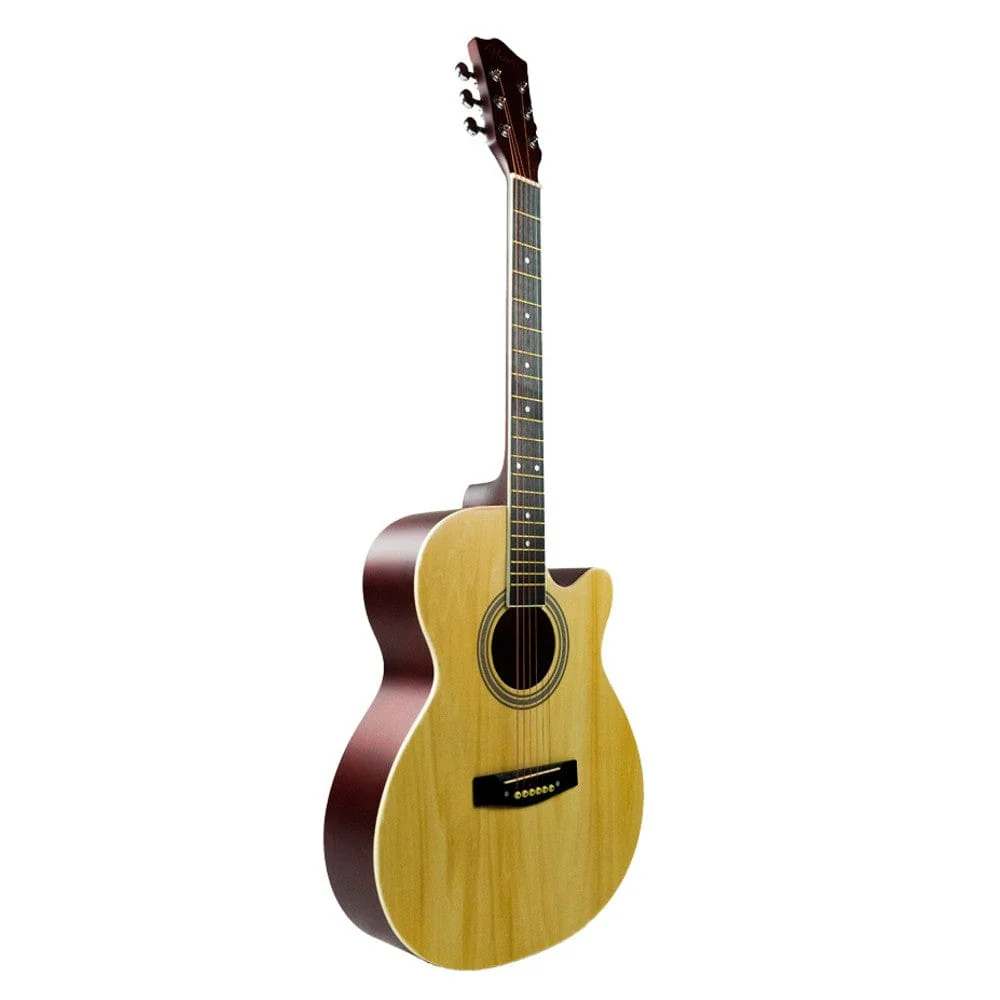 Henrix 40C 40-Inch Cutaway Acoustic Guitar with Dual Action Truss Rod, Gigbag, Picks, String Set, Strap, Cloth & Ebook - Image 8