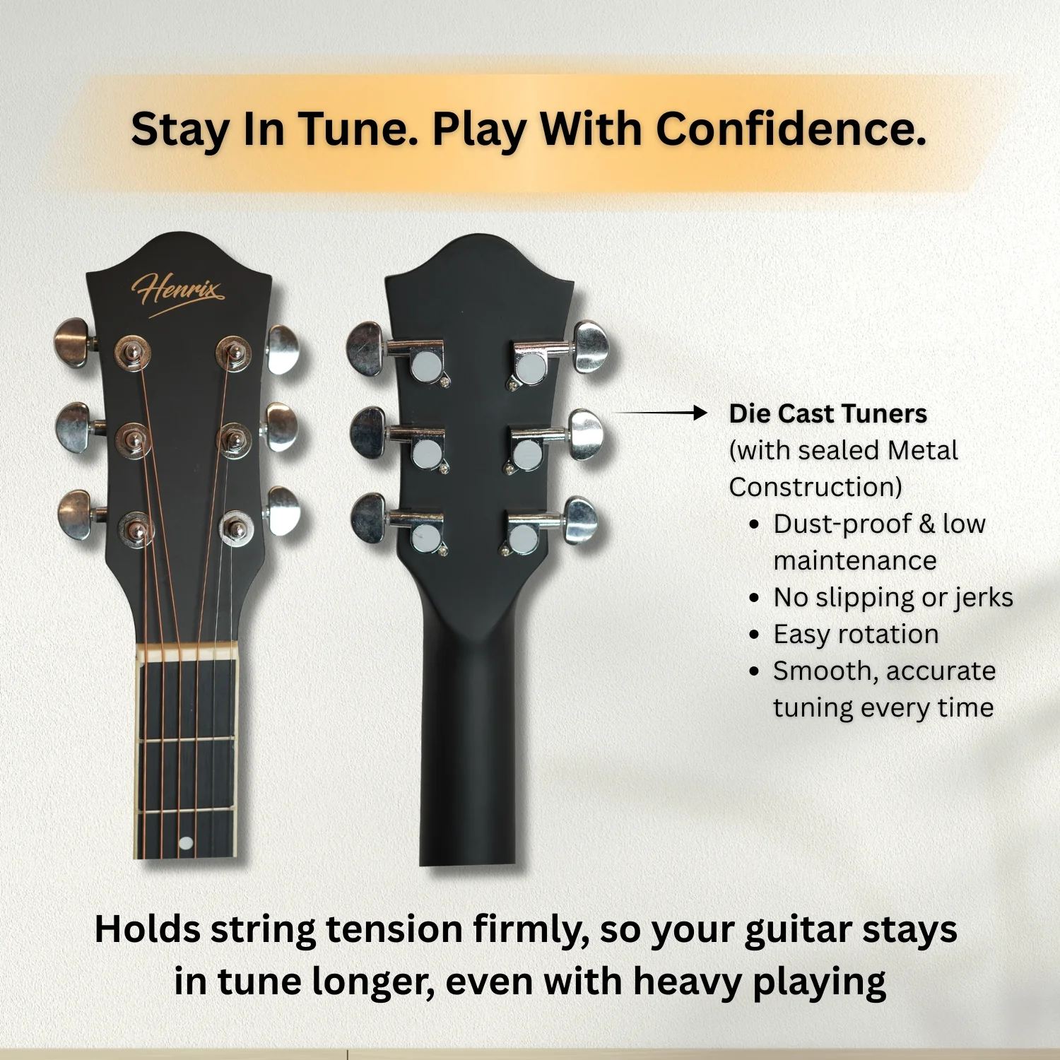Henrix PRO 40C 40-Inch Cutaway Acoustic Guitar with Dual Action Truss Rod, Gigbag, Picks, String Set, Strap, Cloth & Ebook - Image 23