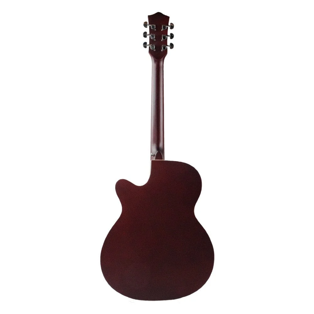 Henrix PRO 40C 40-Inch Cutaway Acoustic Guitar with Dual Action Truss Rod, Gigbag, Picks, String Set, Strap, Cloth & Ebook - Image 6