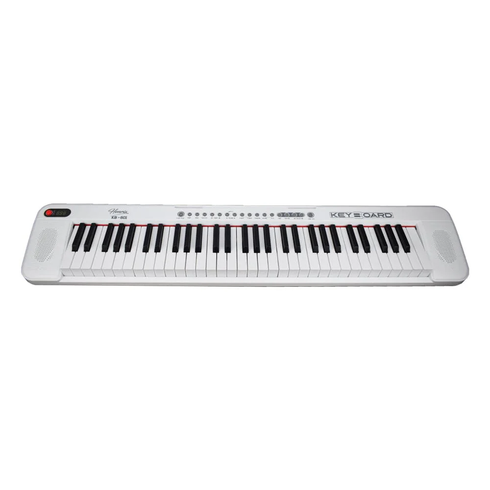 Henrix KB-601 Portable 61 Full Size Keys Keyboard with Adapter and Microphone - Image 9