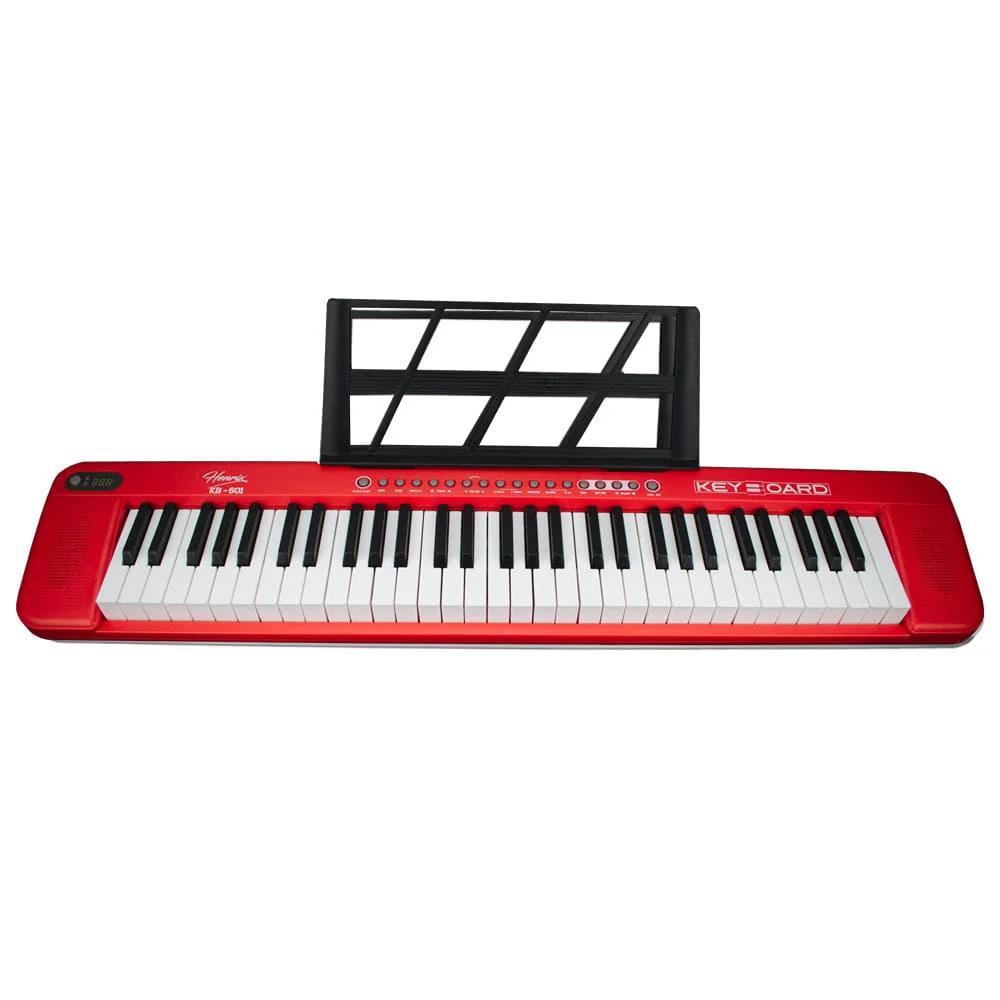 Henrix KB-601 Portable 61 Full Size Keys Keyboard with Adapter and Microphone - Image 17