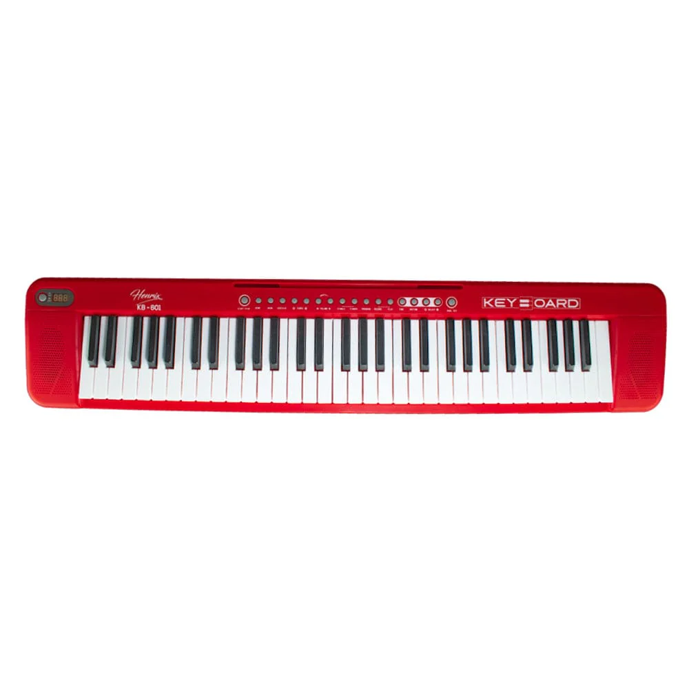 Henrix KB-601 Portable 61 Full Size Keys Keyboard with Adapter and Microphone - Image 18