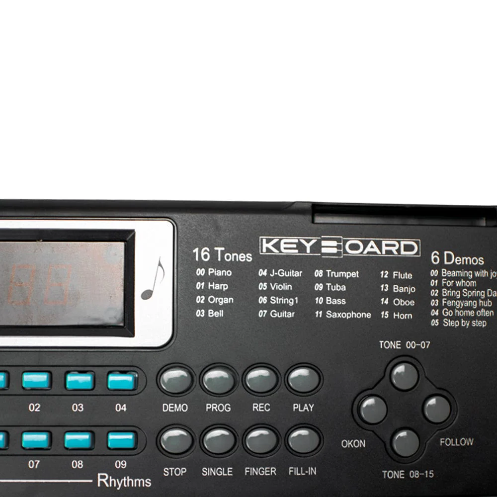 Henrix KB-61 Portable 61 Mini Key Keyboard with Microphone - Image 5