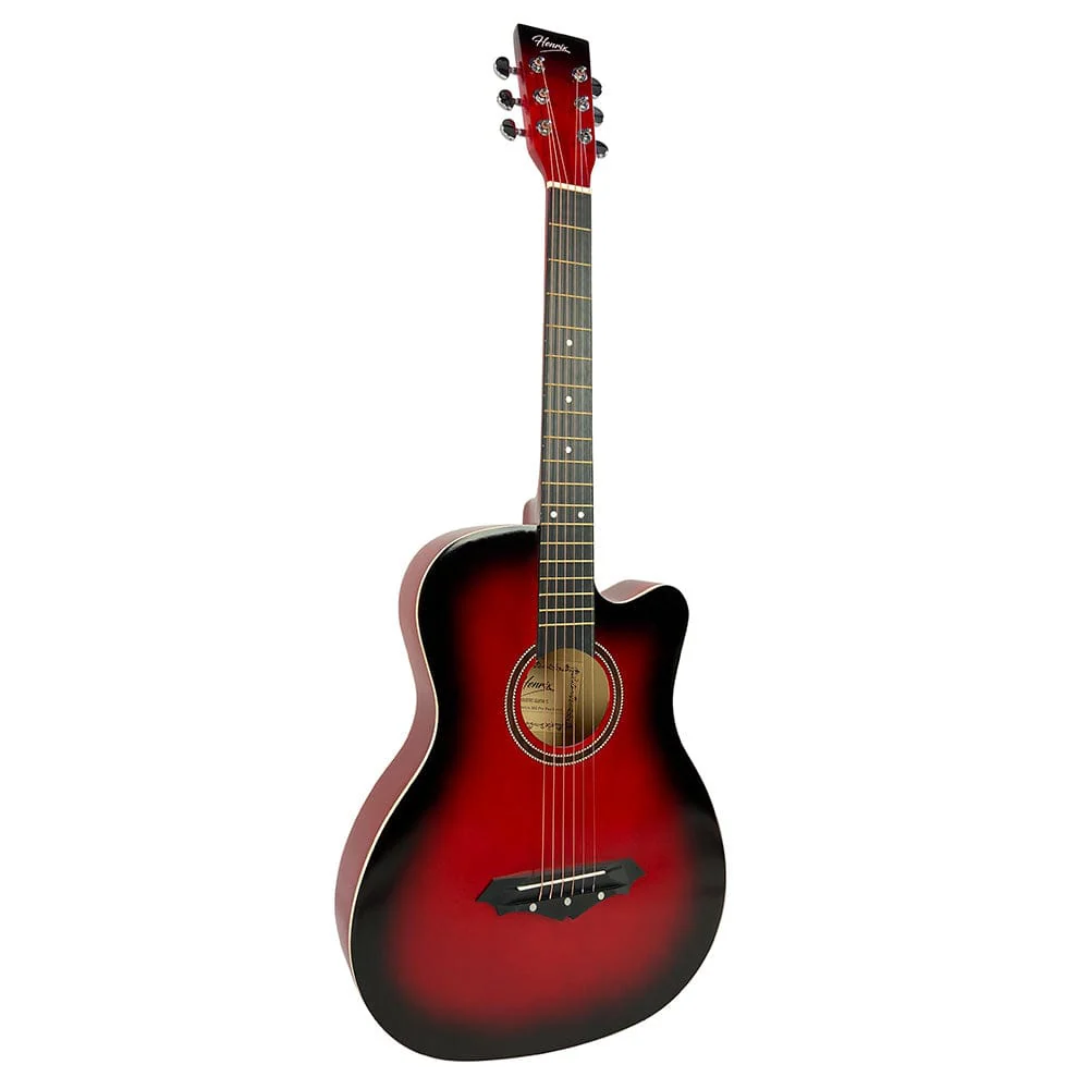 Henrix PRO 38C 38 Inch 6 String Cutaway Acoustic Guitar - Image 32