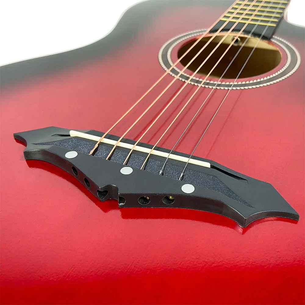 Henrix PRO 38C 38 Inch 6 String Cutaway Acoustic Guitar - Image 35