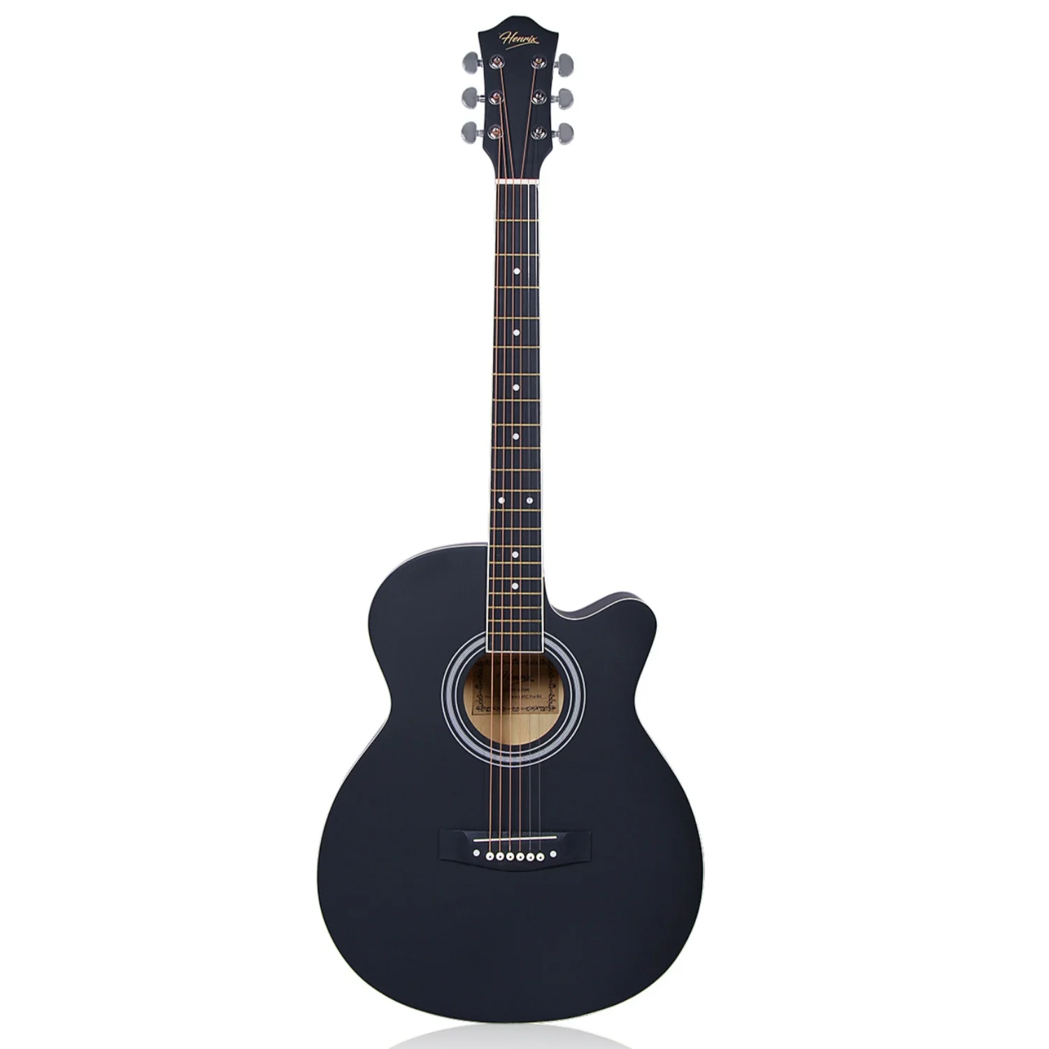 Henrix PRO 40C 40-Inch Cutaway Acoustic Guitar with Dual Action Truss Rod, Gigbag, Picks, String Set, Strap, Cloth & Ebook - Image 18
