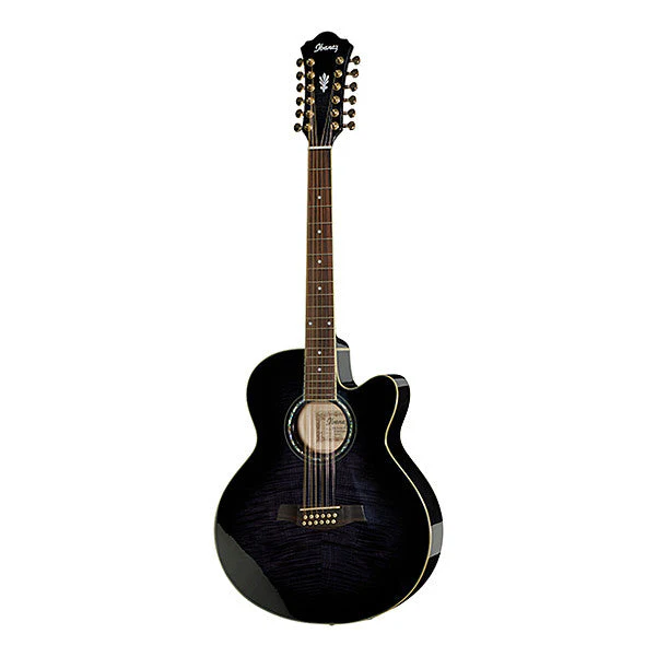 Ibanez AEL2012E-TKS Cutaway Electro Acoustic Guitar - High Polish Transparent Black Sunburst
