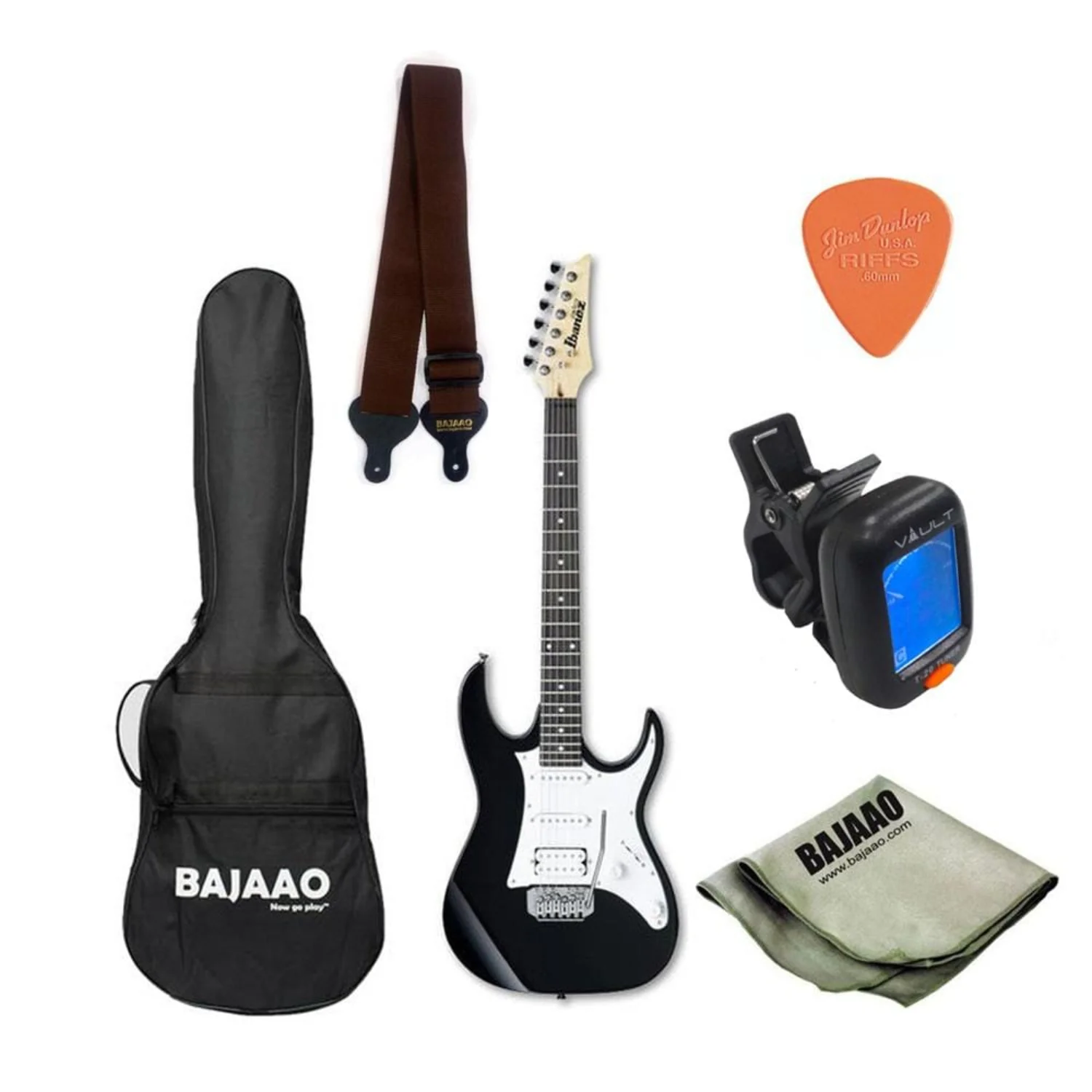 Ibanez GRX40 Standard Electric Guitar Bundle - Black Night/Tri Fade Burst