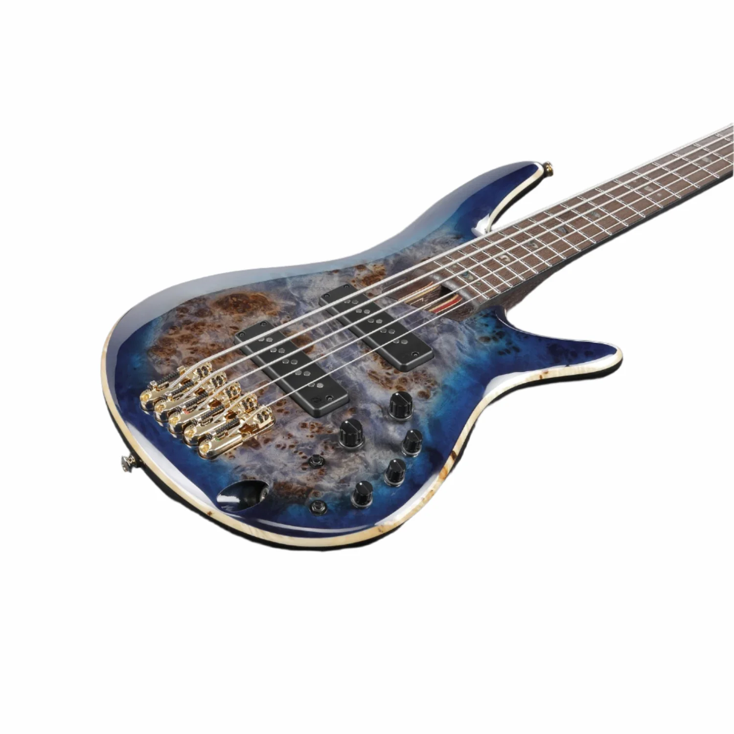 Ibanez SR2605 Premium 5-String Bass Guitar - Panga Panga Fretboard - Cerulean Blue Burst - Image 2