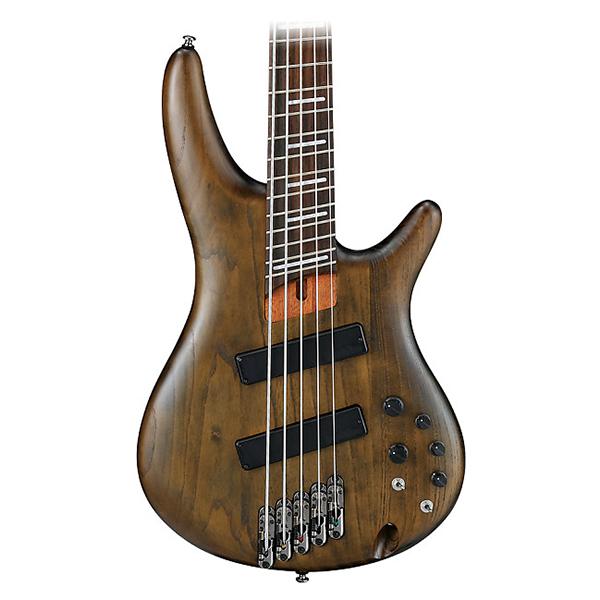 Ibanez SRFF805 5 String Multi-Scale Bass Guitar - Walnut Flat - Image 2