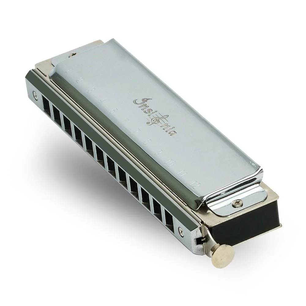 Insignia SMC 48 12 Hole Chromatic Harmonica - Silver - Image 2