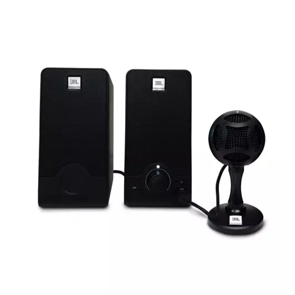JBL CSWFH100 USB Powered Speakers and Mini USB Microphone Bundle