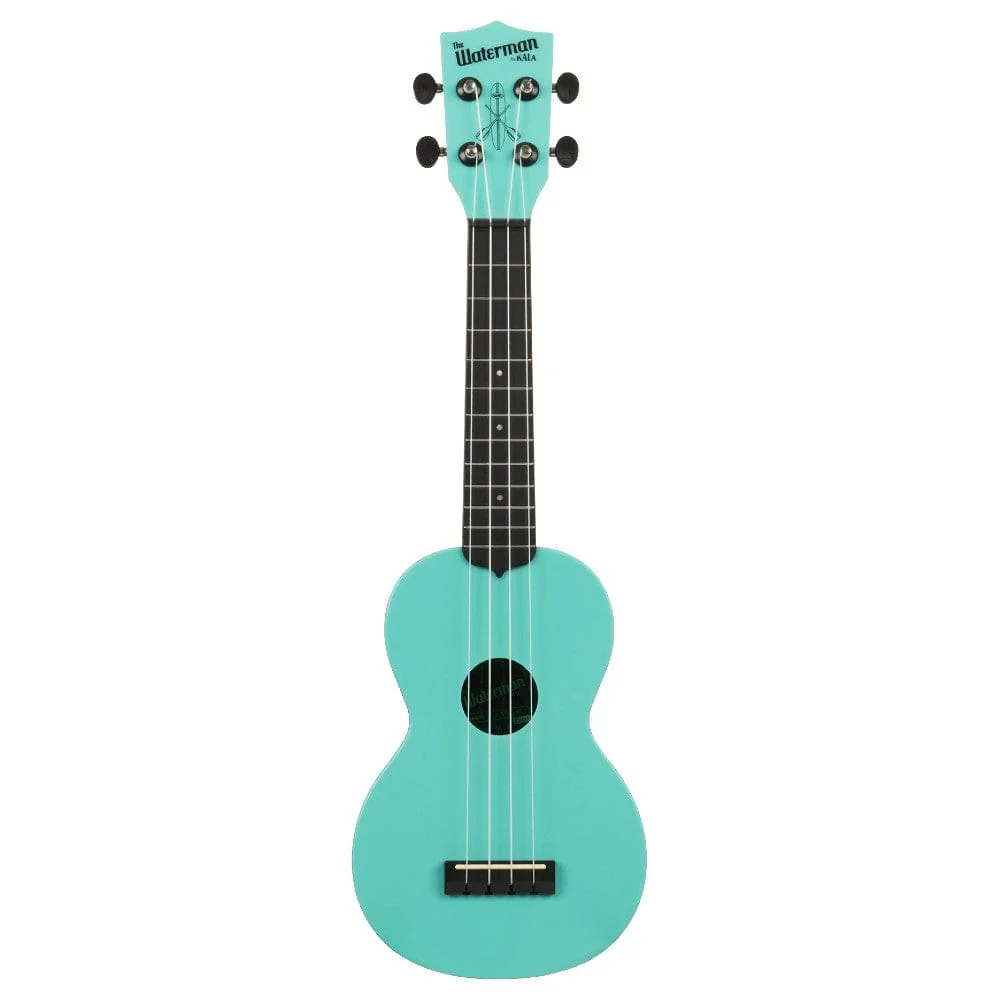 Kala KA-SWG-BL Glow In The Dark Aqua Matte Waterman Soprano Ukulele