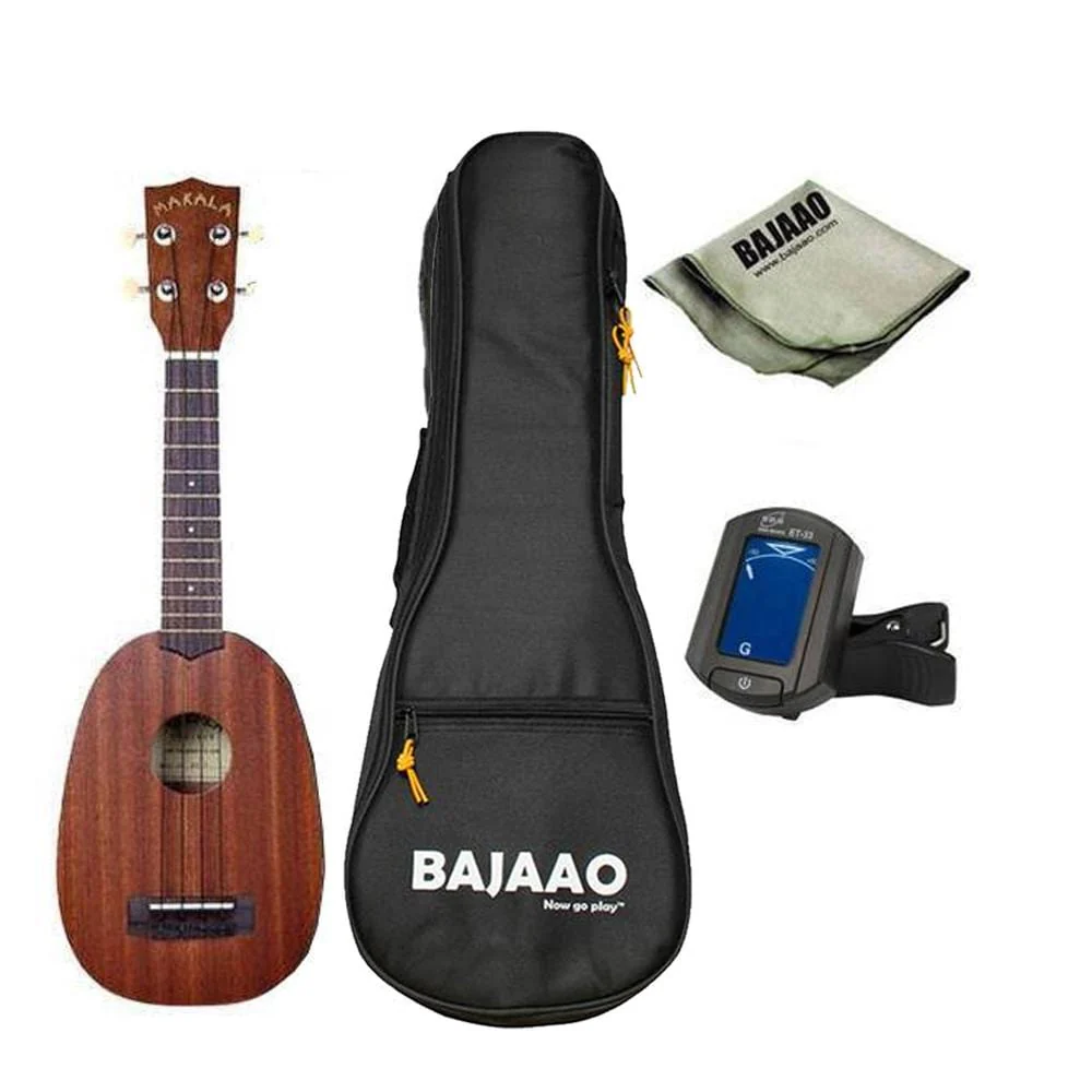 Kala Makala MK-P Pineapple Soprano Standard Ukulele Bundle