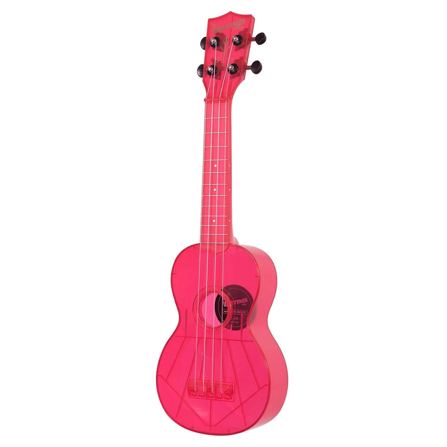 Kala SWF-PK Soprano Waterman Ukulele - Fluorescent Watermelon Pink - Image 2