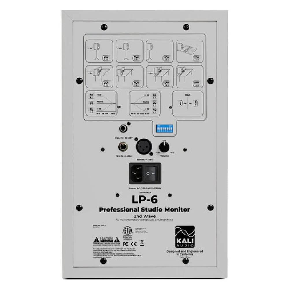 Kali Audio LP-6 2nd Wave Lone Pine Series 6.5" Active Studio Monitor with Isolation Pads, Cables, and Ebook - Pair - Image 9
