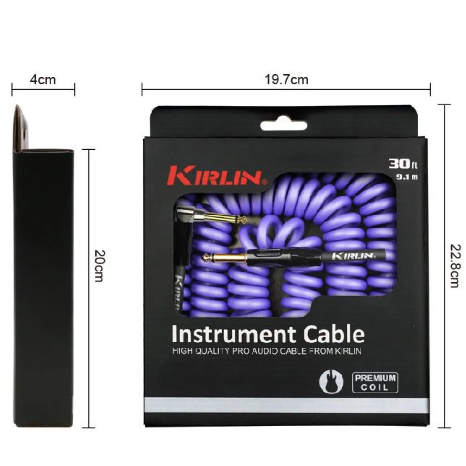 Kirlin R Angle Premium 10M Coil Instrument Cable - Image 9