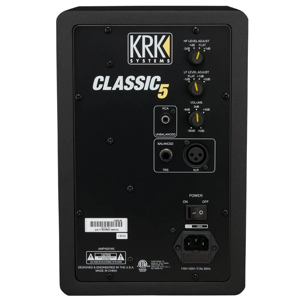 KRK Classic 5 Active 2-Way Professional Studio Monitor - Single - Black - Image 2
