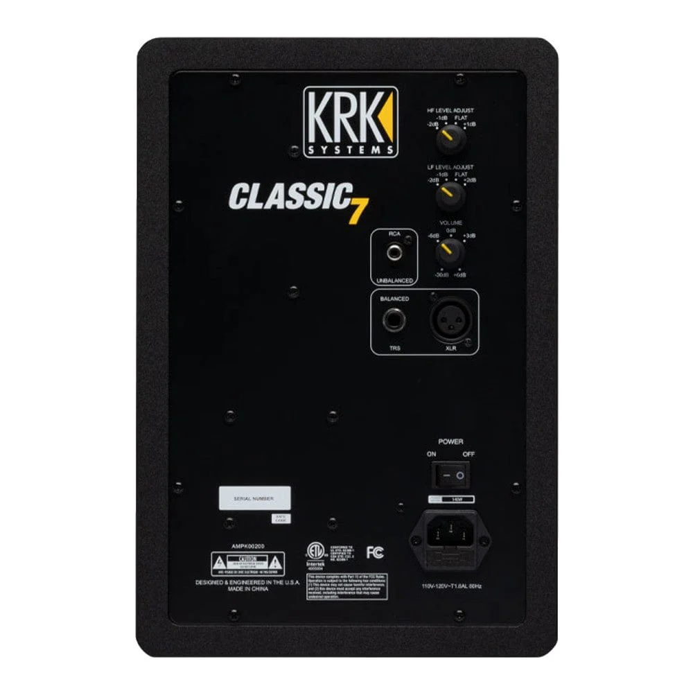 KRK Classic 7 Active 2-Way Professional Studio Monitor - Single - Black - Image 3