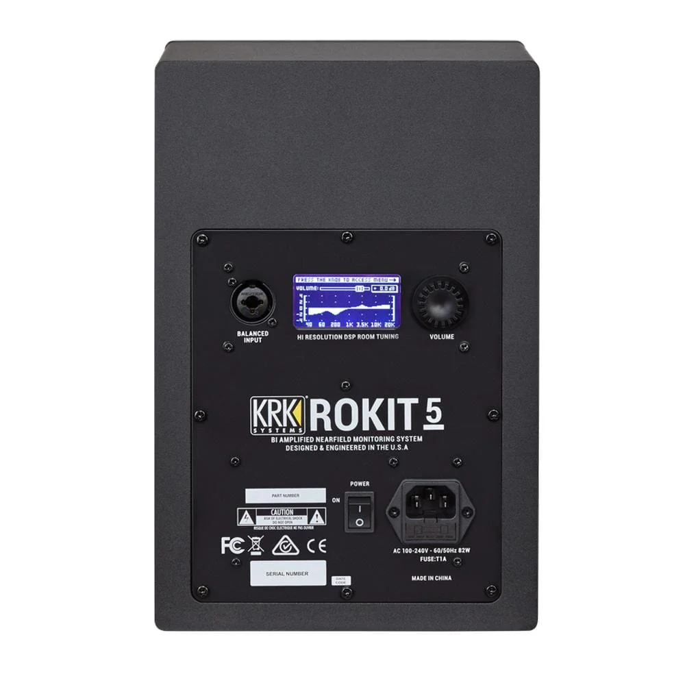 KRK ROKIT 5 G4 5inch Powered Studio Monitor Speaker with Controller, Isolation Pads, Cables, and Ebook - Single Unit - Image 4