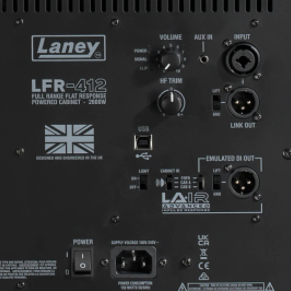 Laney LFR-412 2600W Active Guitar Amplifier Cabinet - Image 5
