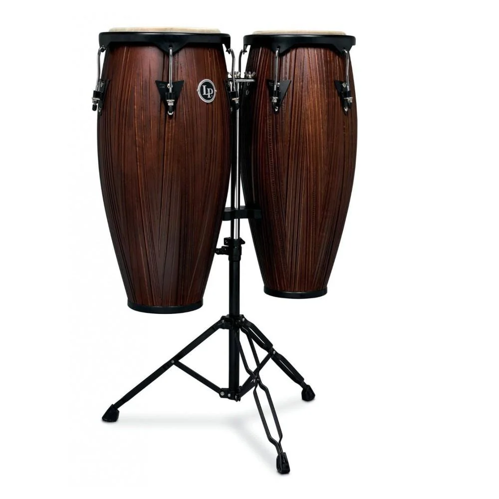 Latin Percussion LP647NY City Series Wood Conga Set with Stand