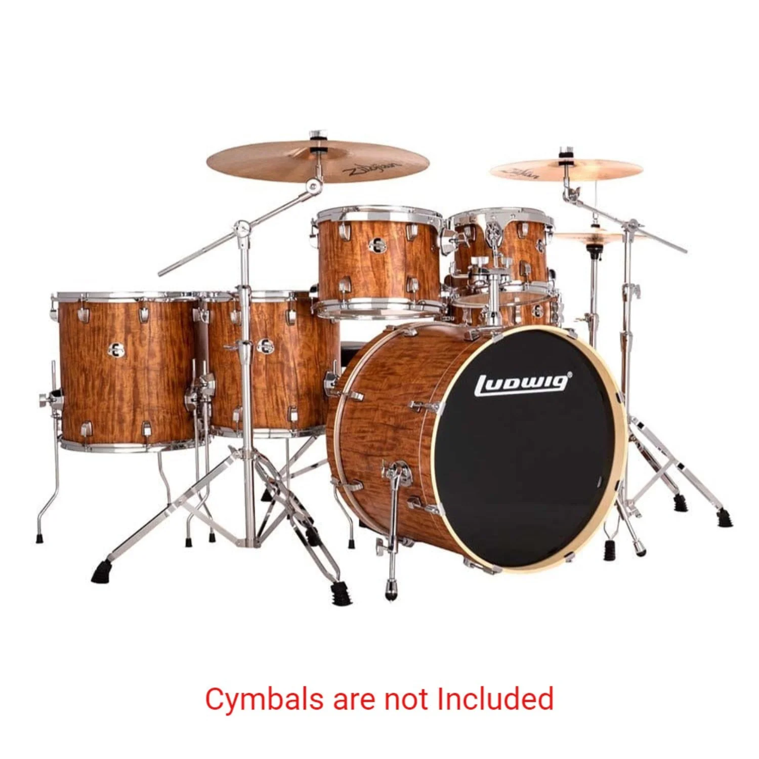 Ludwig Evolution 6-Piece Acoustic Drum Kit with Hardware & Throne - Image 2
