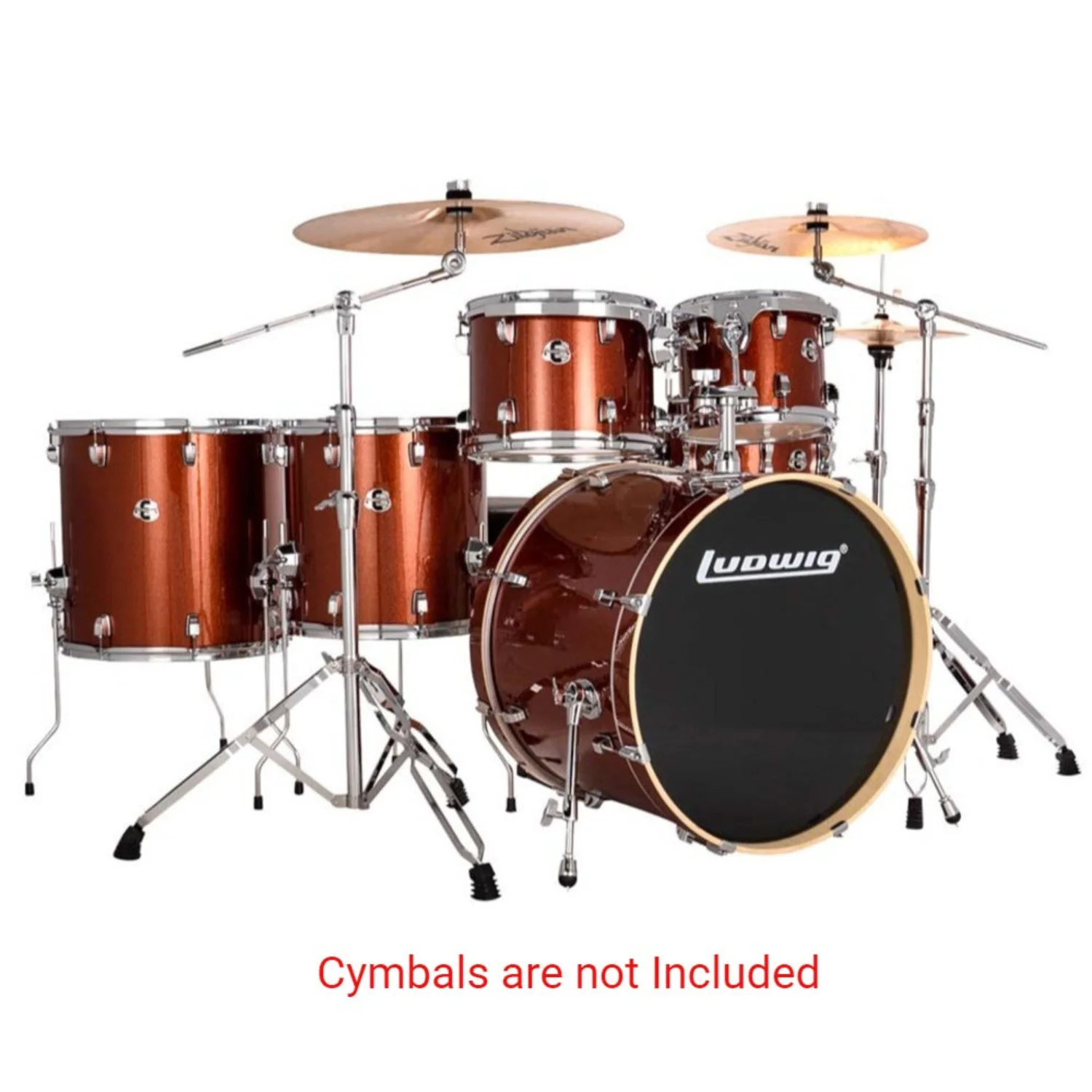 Ludwig Evolution 6-Piece Acoustic Drum Kit with Hardware & Throne - Image 8
