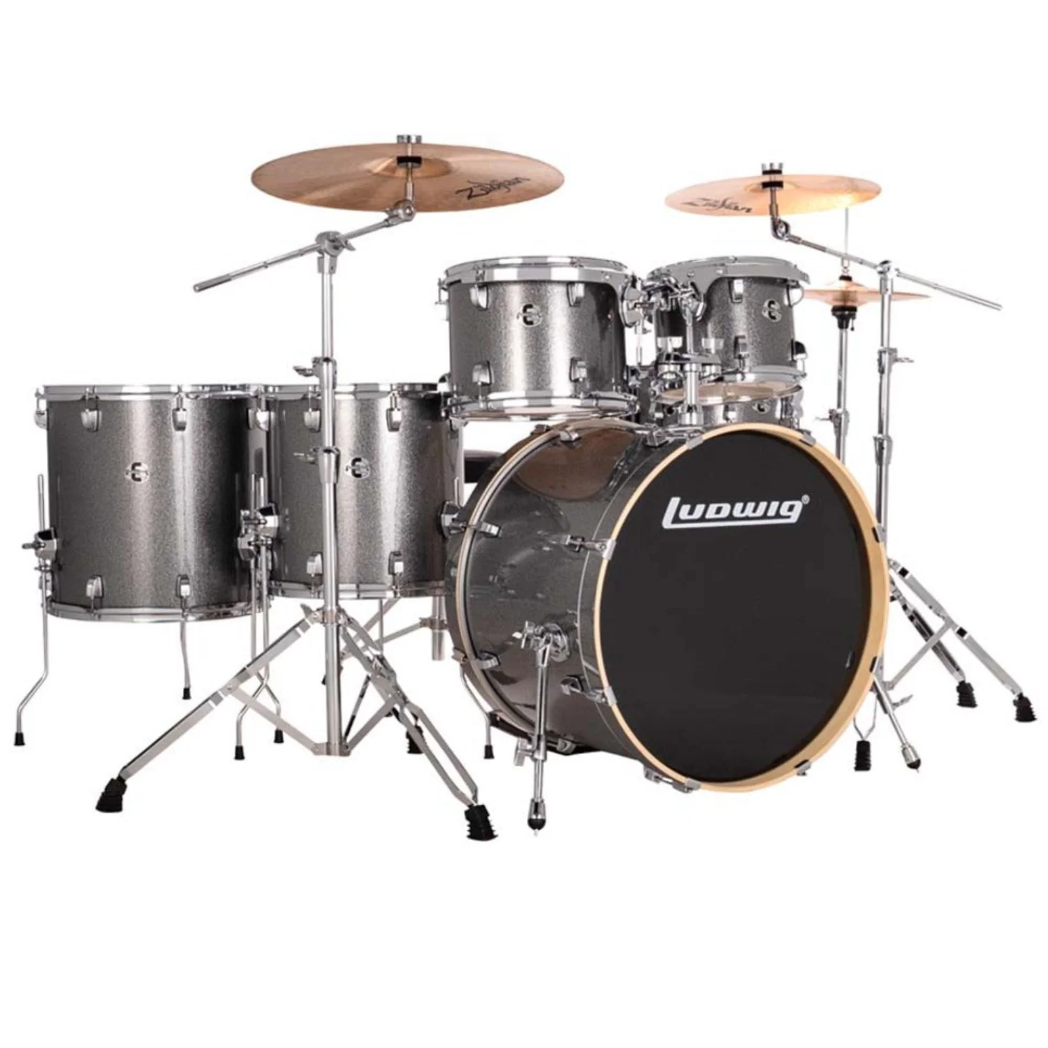 Ludwig Evolution 6-Piece Acoustic Drum Kit with Hardware & Throne - Image 9