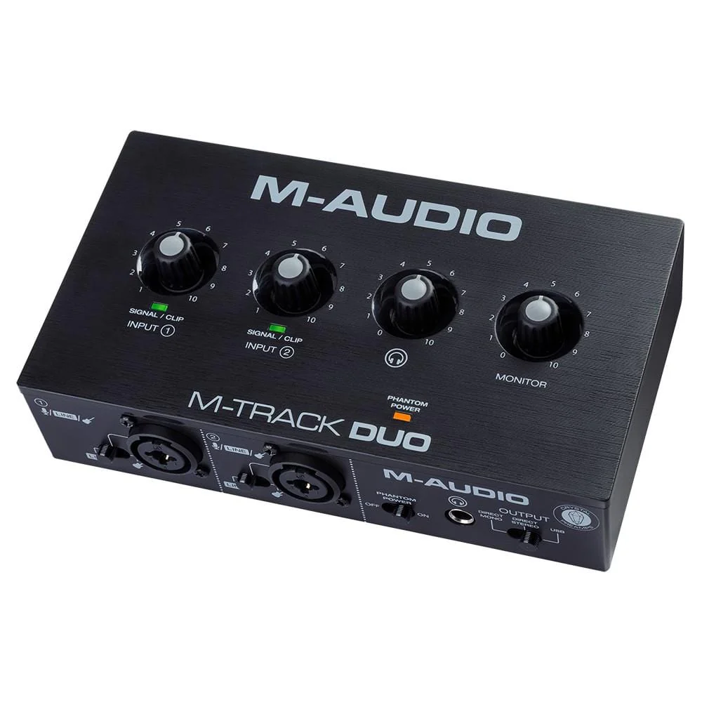 M-Audio M-Track Duo 2-Channel USB Audio Interface With 2 Combo Inputs With Crystal Preamps & Phantom Power - Image 3