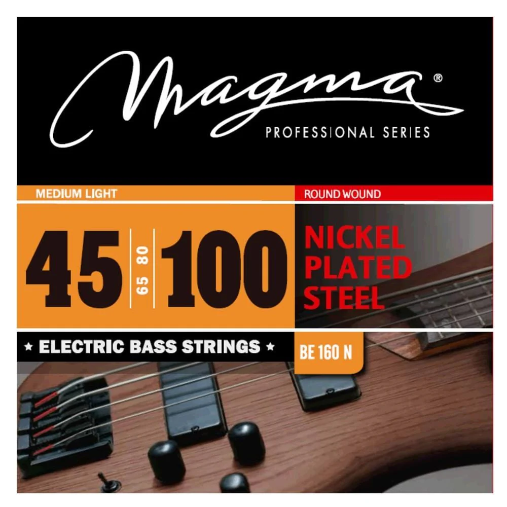 Magma Nickel Plated Steel Round Wound Long Scale Electric Bass Guitar Strings