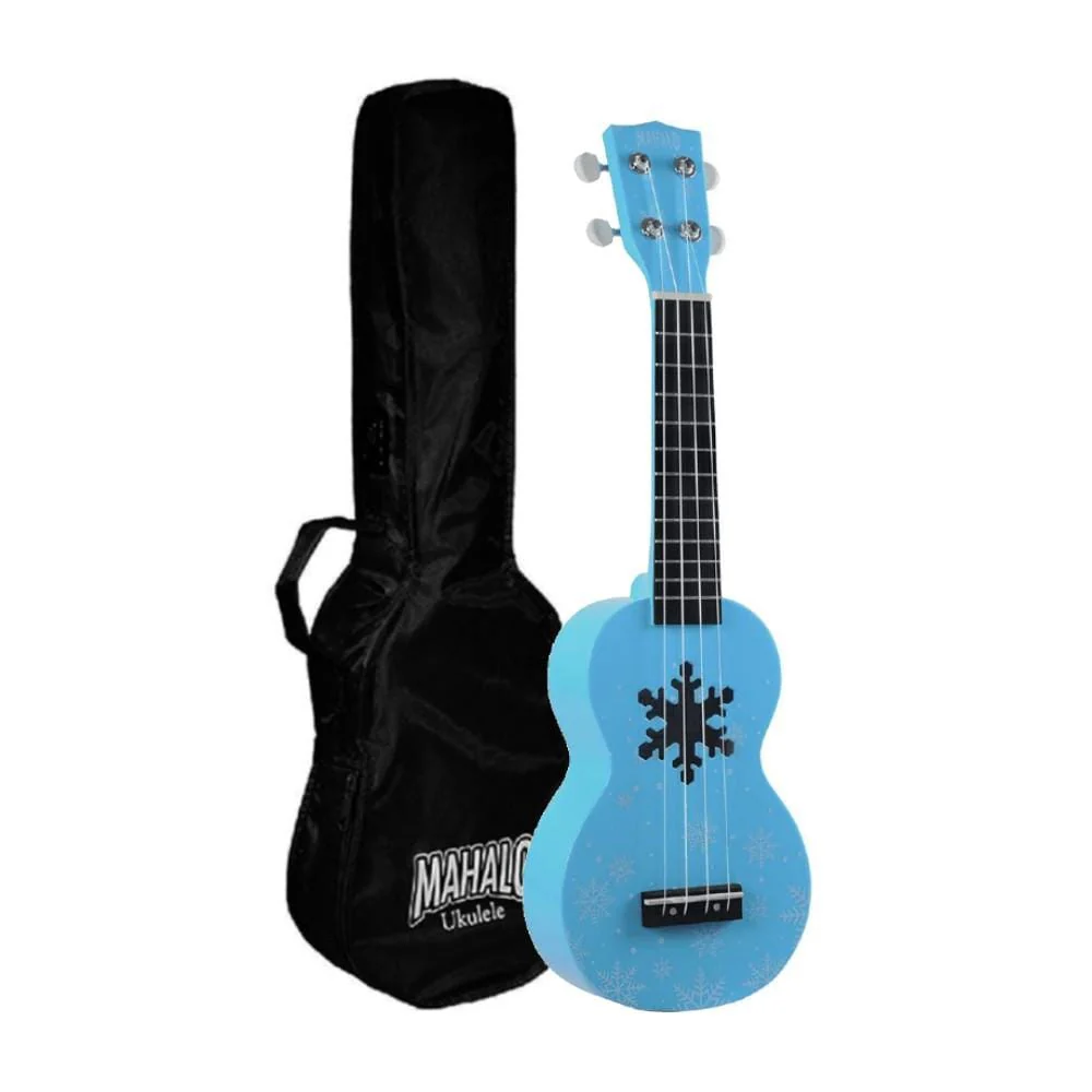 Mahalo MD1SNBU Soprano Snow Ukulele With Bag- Glacier Blue