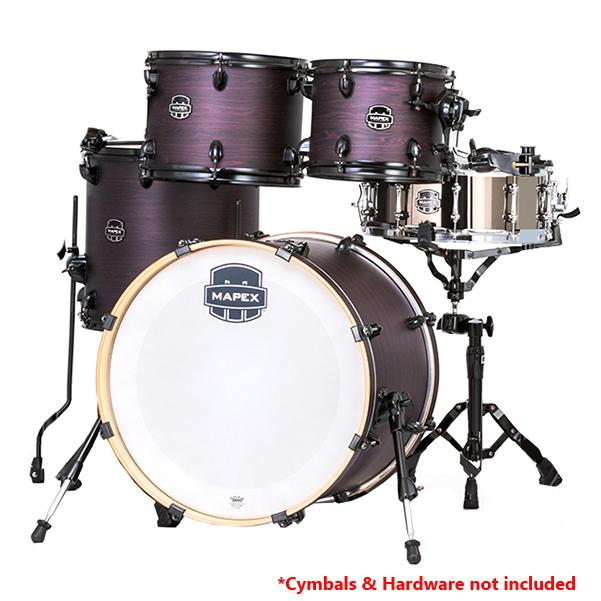 Mapex AR504S Armory Series 5 Pcs Black Plated Fusion Shell Pack - Purple Haze - Image 2
