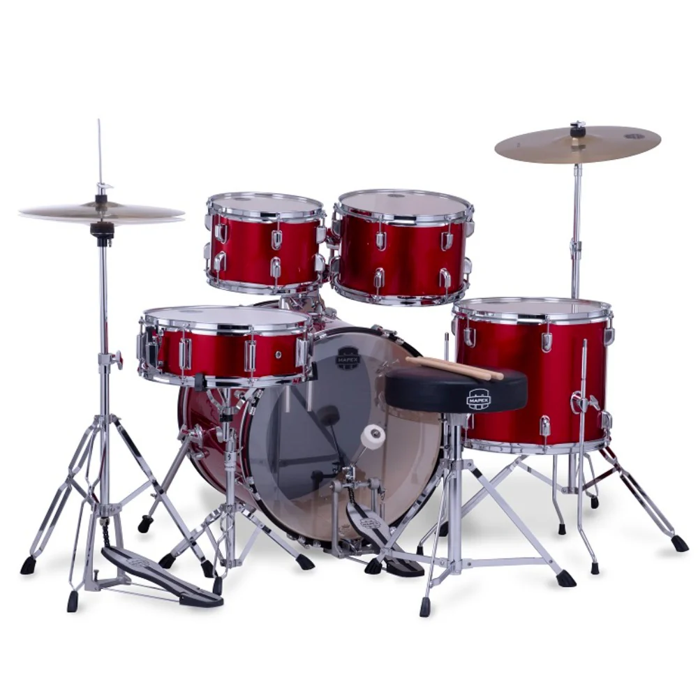 Mapex CM5044FTC Jazz Comet 5 Piece Acoustic Drum Set with Hardware Throne & Cymbals - Image 10