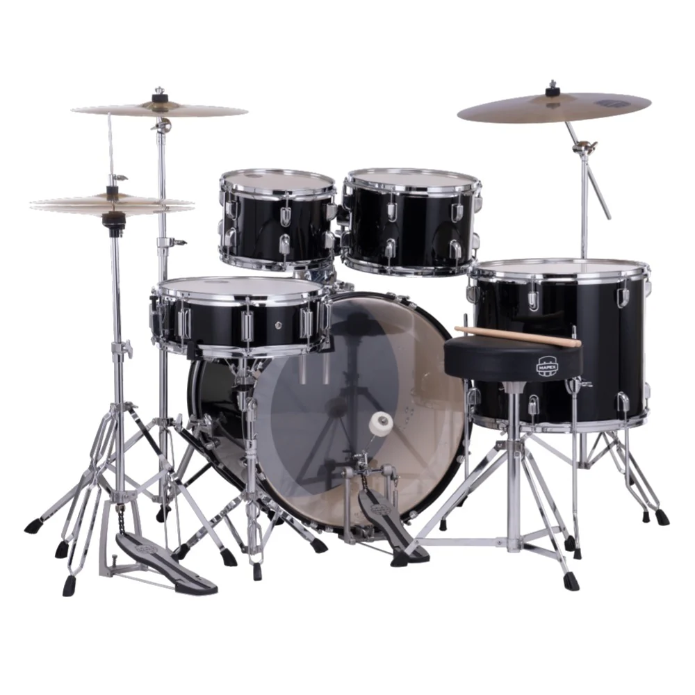 Mapex Comet 5 Piece Hybrid Acoustic Drum Set with Hardware Throne & Cymbals - Image 3