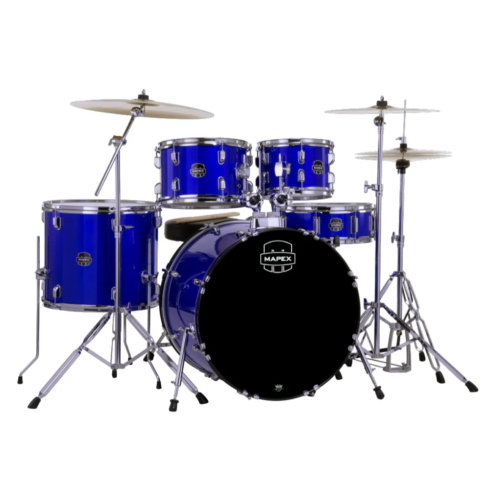 Mapex Comet 5 Piece Hybrid Acoustic Drum Set with Hardware Throne & Cymbals - Image 4