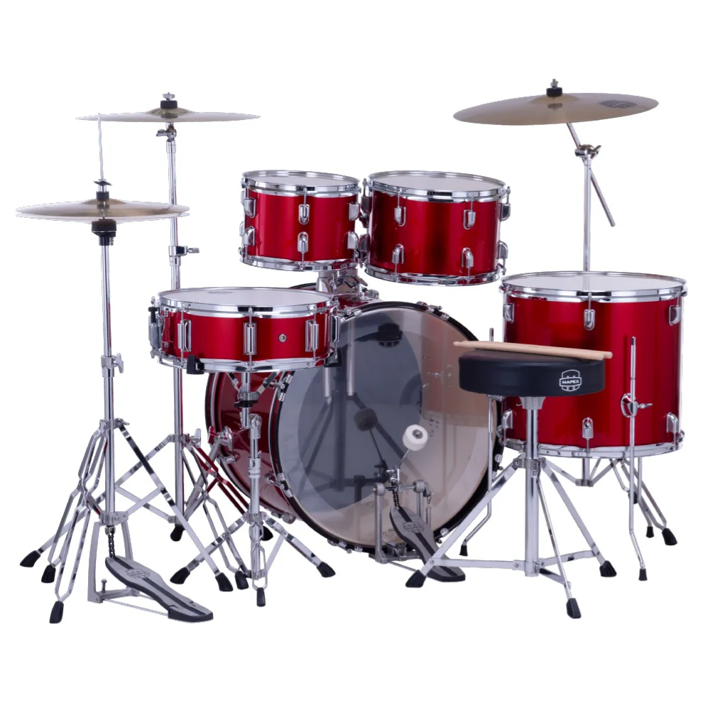 Mapex Comet 5 Piece Hybrid Acoustic Drum Set with Hardware Throne & Cymbals - Image 9