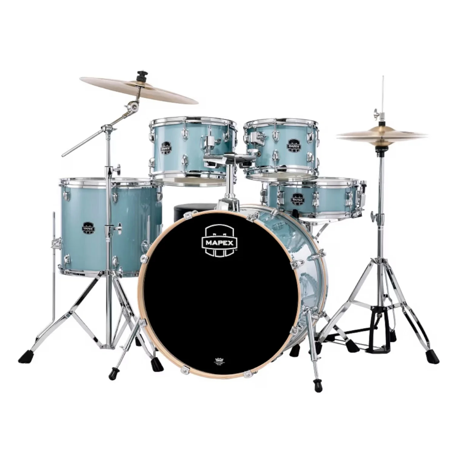 Mapex Venus 5Pcs Hybrid Acoustic Drum Kit with Hardware Cymbals & Throne - Image 7